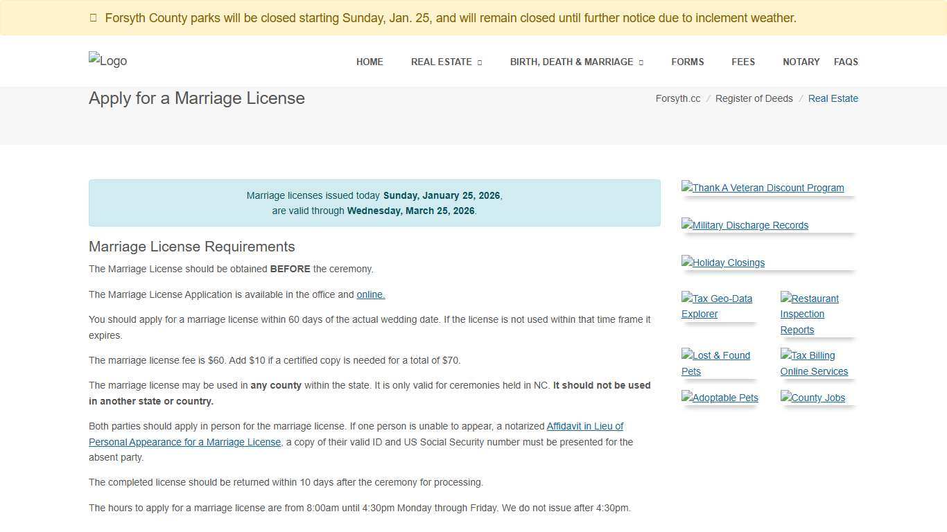 Register of Deeds Forsyth County Government Forsyth County North Carolina